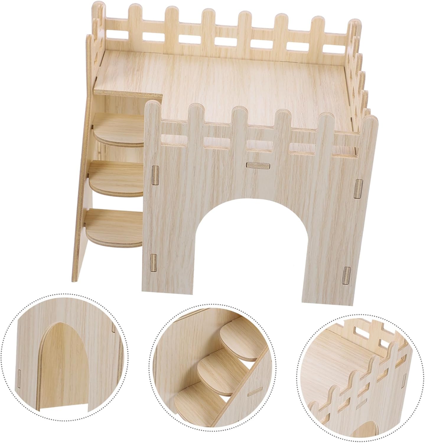 BESPORTBLE Wooden Hamster Cabin Bedroom Guinea Pig Tunnel Animal House Hamster Cages Habitats Accessory
