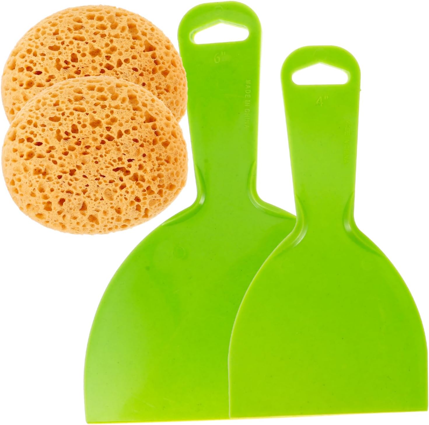 LIFKOME 2pcs Wall Texture Sponge for Painting Ceiling Texture Repair Flexible Sponges with Scrapers for Decor Texturing Projects