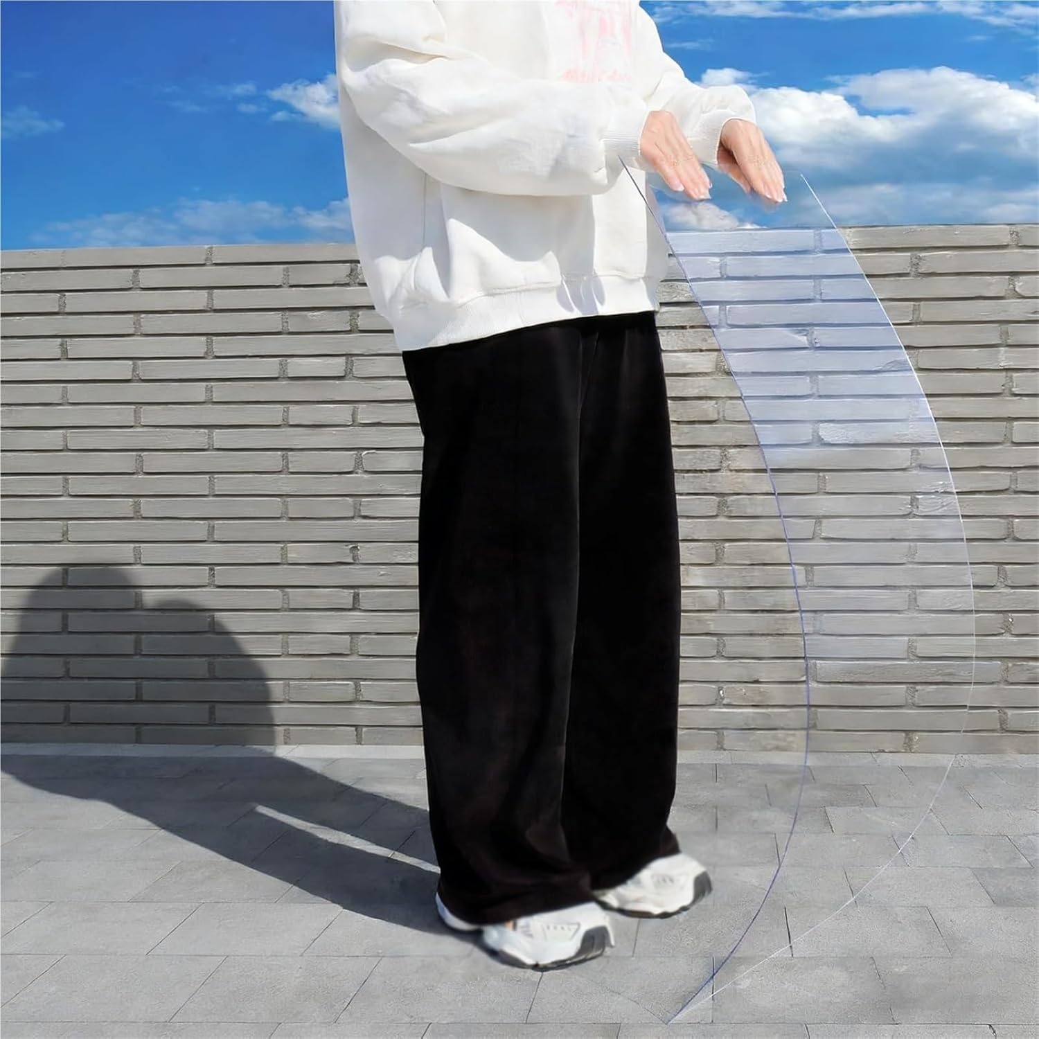 PC Endurance Board, Polycarbonate Panel Roofing Sheets, 1.2mm Clear Acrylic Plastic Greenhouse Outdoor Patio Roof Shade Rain Canopy Cover, for Railing Guards/Wedding Sign(1.22x8m/4 * 26.2ft)