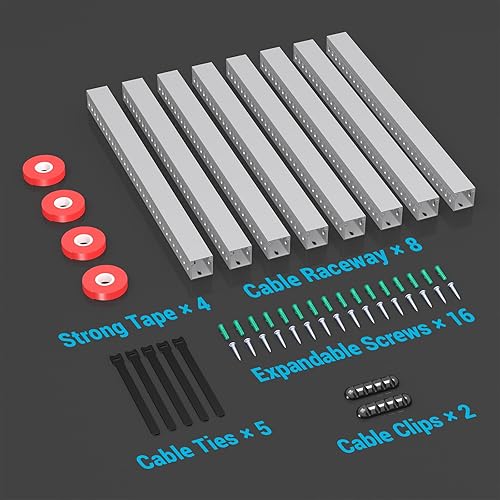 Miniatura 6 de Kit de conductos de cable de ranura abierta, 125.6 pulgadas (8 x 15.7) para rack de servidores, canal de gestión de cables para ocultar red HDMI