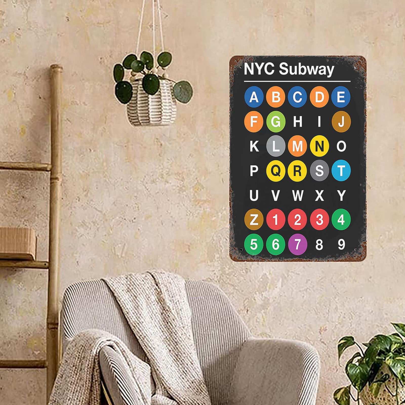 Amazon.com: Mhlwan Vintage Metal Tin Sign 8x12 Inches, NYC Subway