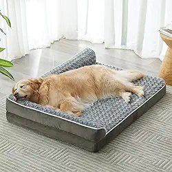 BFPETHOME Camas ortopédicas para cães grandes - Sofá impermeável para animais de estimação com capa lavável removível, cama de cachorro grande com forro impermeável e fundo antiderrapante, cama para