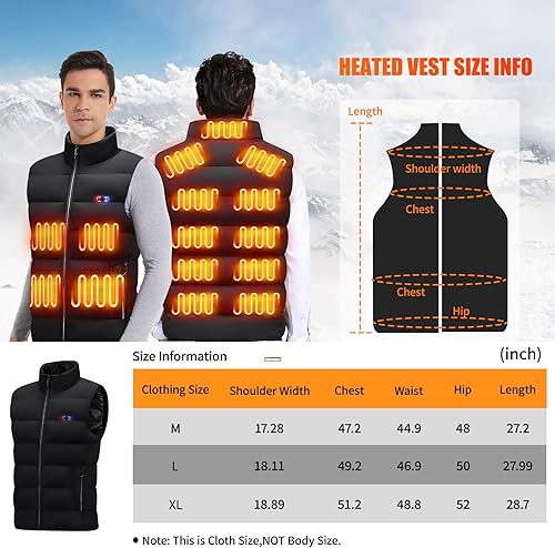 Miniatura 4 de Dicosky Heated Vest for Men Heated Vest Women with 15 Heated Zones Heated Jackets for Men