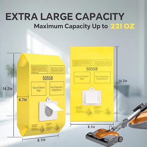 Miniatura 3 de 50558 Bolsas de vacío para Kenmore tipo CQ 5055 50555 50557 50558, bolsas de repuesto para aspiradora Panasonic tipo C-5 C-18, gran capacidad,