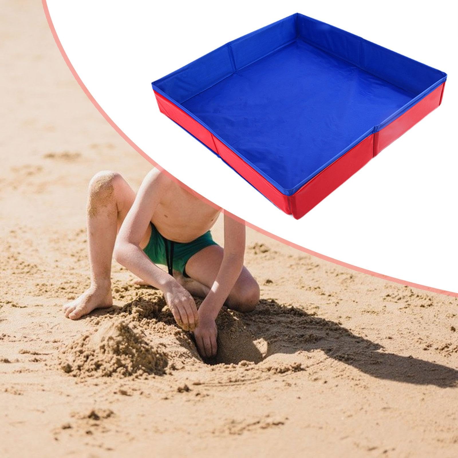 Piscine de jeu gonflable portable, bac à sable sensoriel destiné aux enfants, piscine de jeu modulable conçue pour sable/boîte/jeu, PVC résistant, facile à gonfler et à transporter