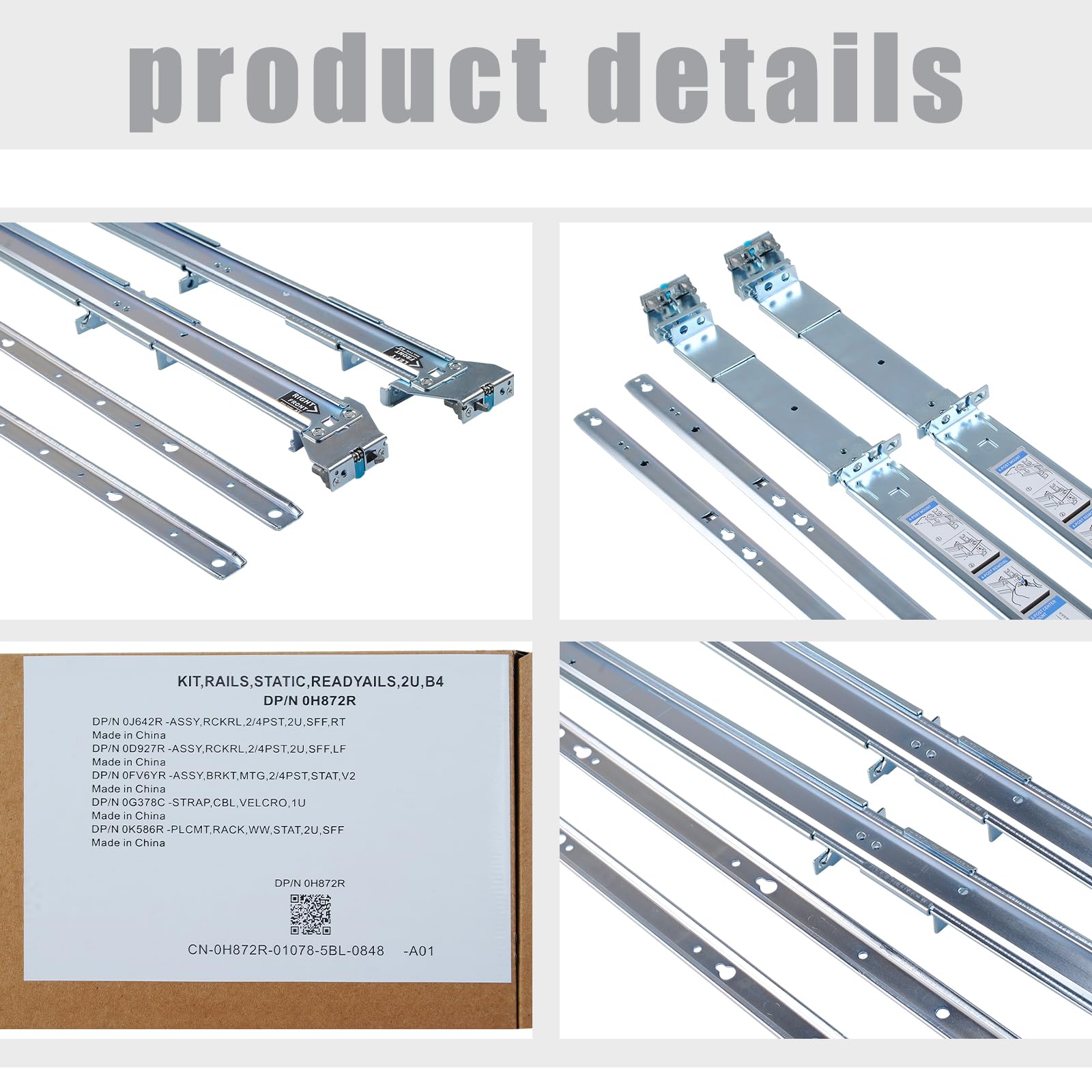 Kit Glissières Statiques Dell K291G – Pour R510 R515 R610 R710 NX3000 – Reconditionné