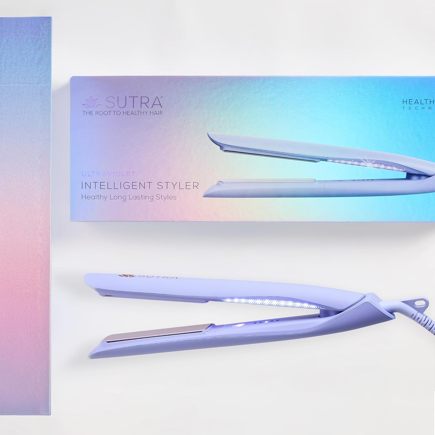 SUTRA Ultra Violet Intelligent Styler | Ceramic Floating Plates with Healthy Heat™ Technology, Intelligent Temperature Sensors, Dual Voltage Hair Straightener & Curler | Smooth, Frizz-Free Shine - Image 7