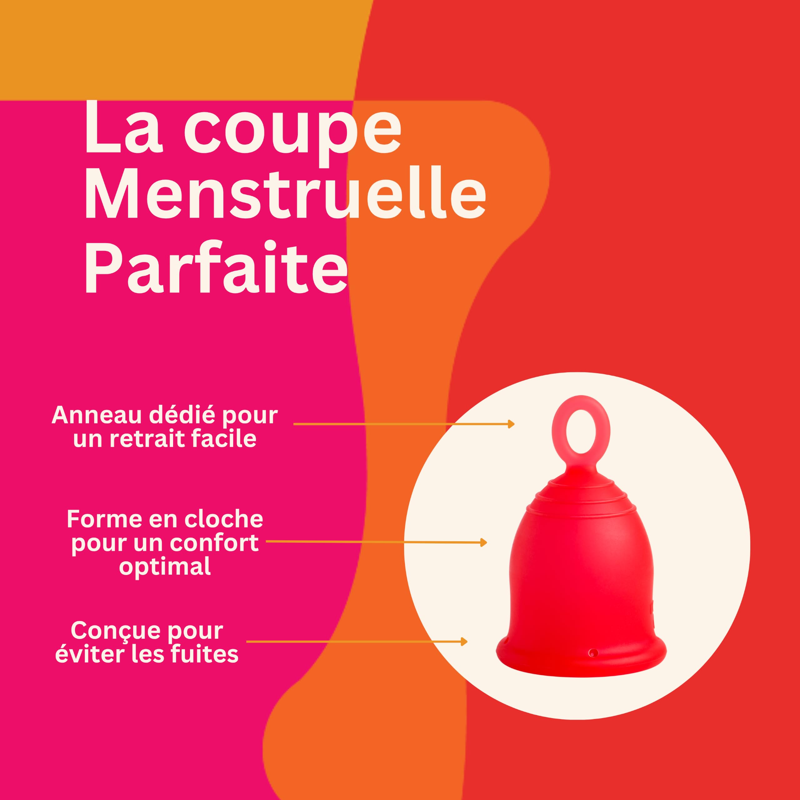 Asan Coupe menstruelle – Débit abondant | Insertion et retrait faciles avec anneau spécial | Protection étanche de 12 heures et réutilisable | Silicone de qualité médicale I Produit écologique et
