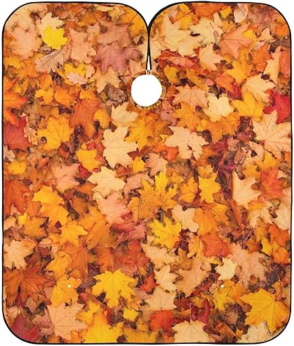 Delantal de maquillaje de hojas de otoño, capa para colorear el cabello, lavable, capa de champú para el cabello adulto