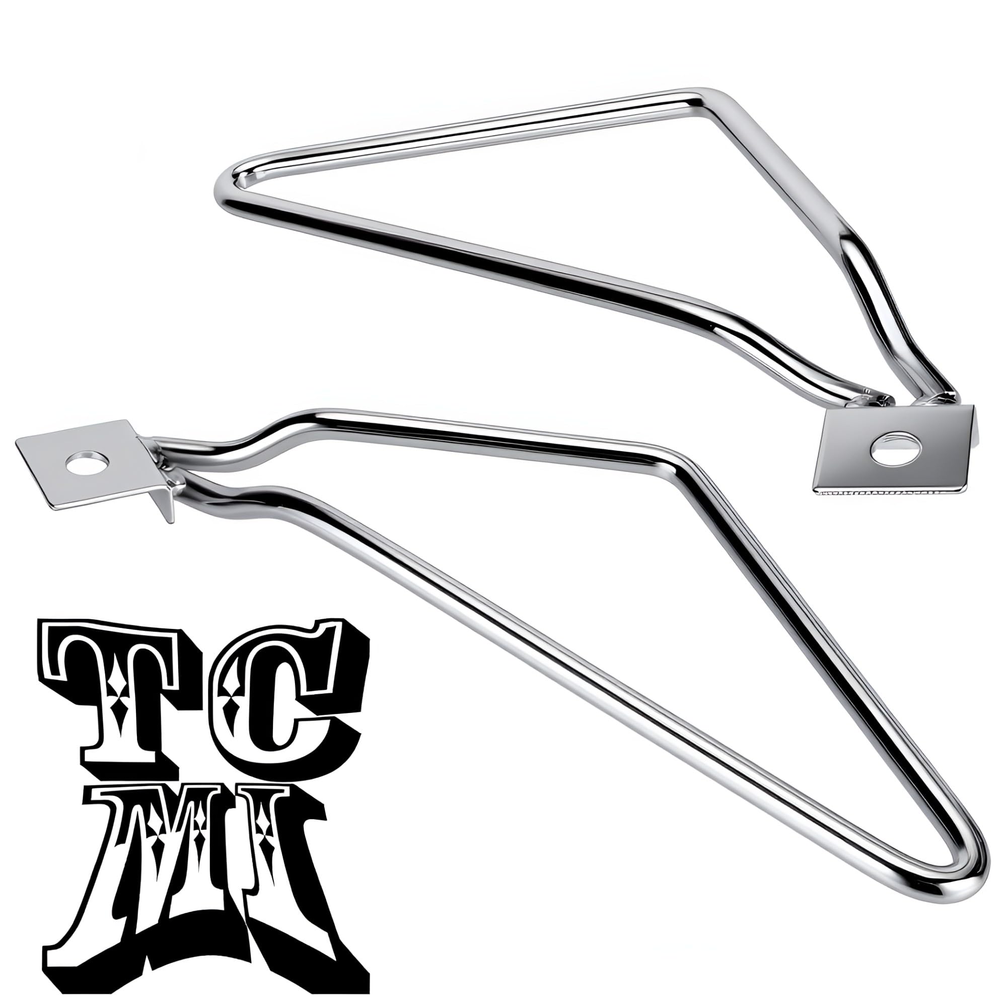 TCMI Saddlebag Bracket Support, Motorcycle Saddlebags Mount Brackets Support Fits for Harley 883 Iron XL883N Dyna Fat Bob FXDF (silver)