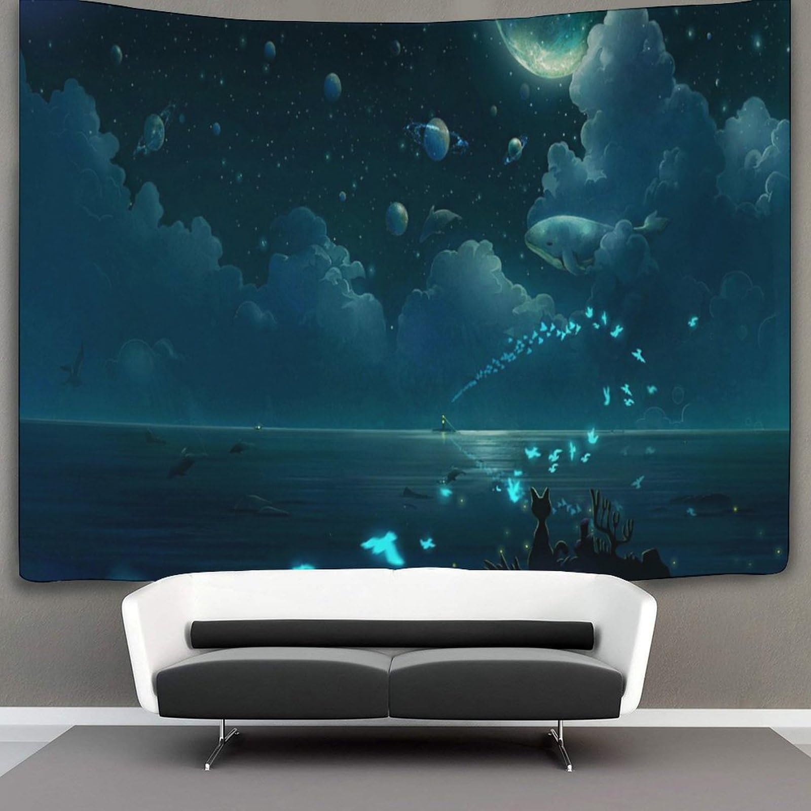 kaiyun Enchanted Nightscape Tapestry,Holidays Art Wall Hanging Decoration for Living Room Bedroom & Dorm 180cmx230cm