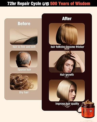 Miniatura 4 de Aceite de batana para el crecimiento del cabello, 100% crudo y orgánico Dr. Sebi aceite para el crecimiento del cabello de Honduras, fórmula