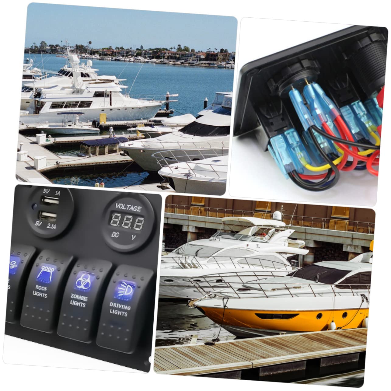 balacoo Position Panel Truck Rv Yacht Modification Circuit Breaker Boat Ship Bus Car Switch Control Panel