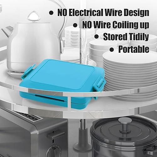 Miniatura 6 de MKYSAIL Tostadora, tostadora de microondas, sandwichera, waflera, panini, apta para lavavajillas, sin electricidad, inalámbrica, ahorro de tiempo,