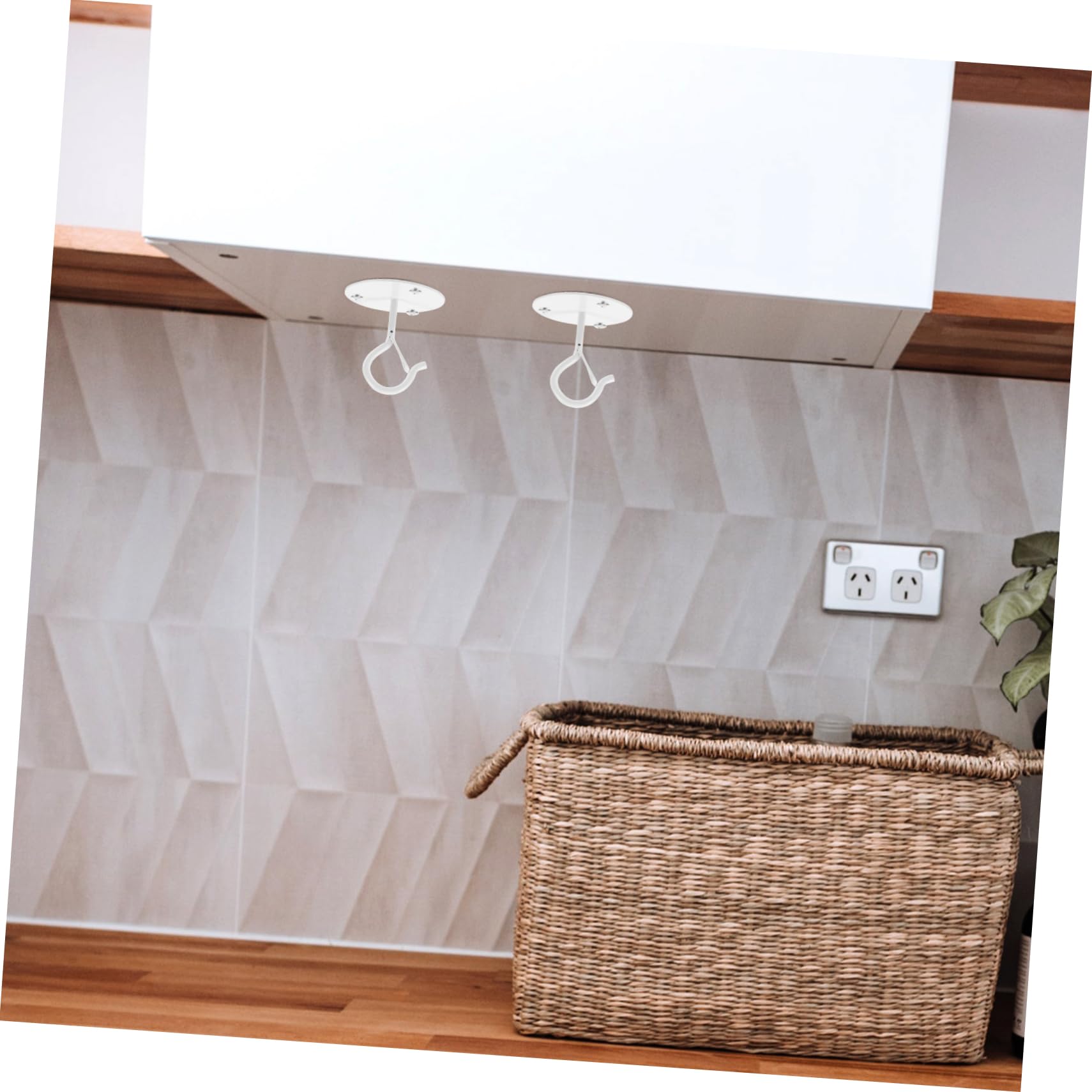 Kisangel 5 Ensembles Crochet Pour Plantes De Plafond Cintres Pour Plantes En Plein Air Crochets De Plafond Pour Suspensions Crochets De Jardinière Blanche Acier Carbone 2 Pièces * 5