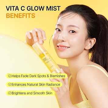 VEGANIFECT Vita C Mist & Vita C Ampoule, Glow Mist for Dewy Skin for boosting skin Luminosity for Face, Korean Skin Care