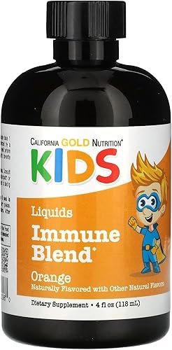 Mezcla inmune líquida para niños, sin alcohol, sabor a naranja, 4 fl oz (4.0 fl oz), California Gold Nutrition