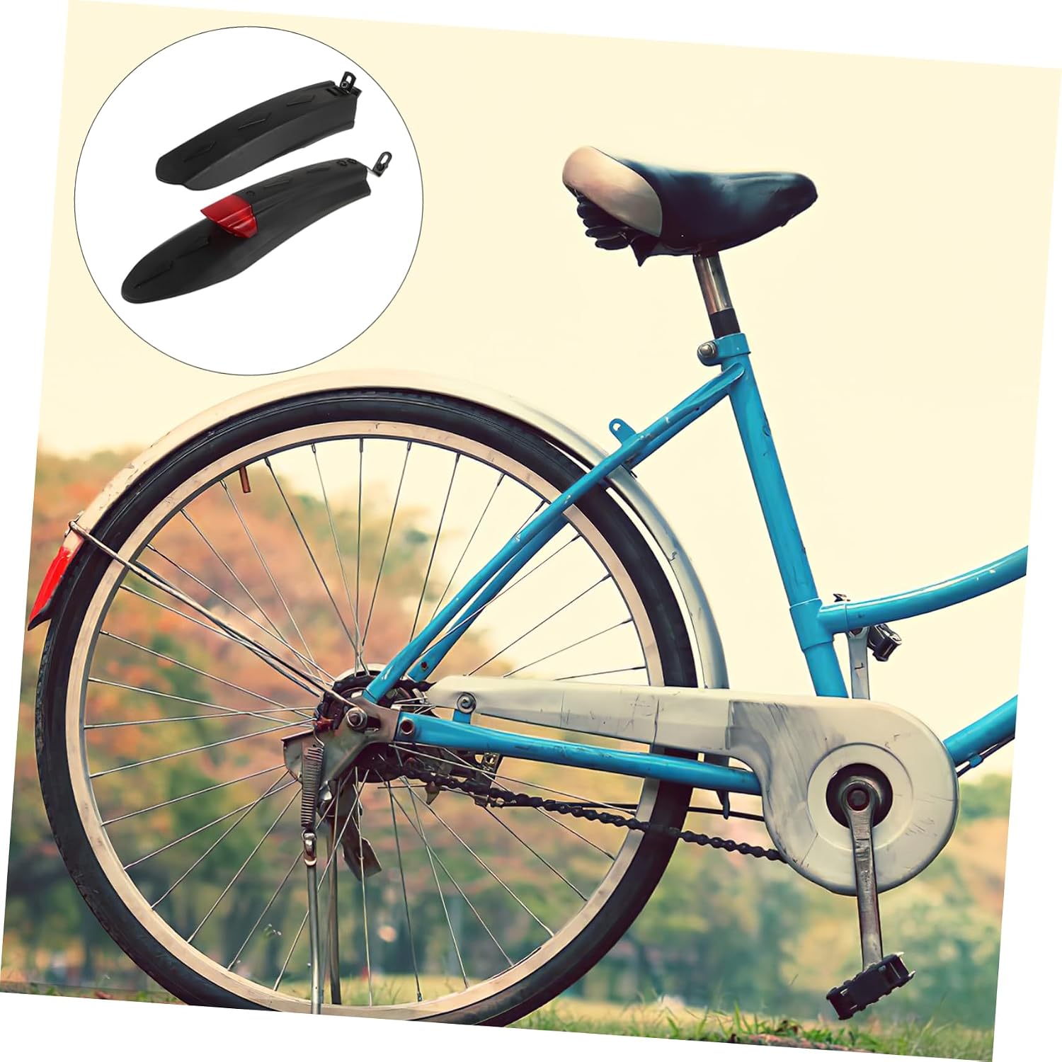 Toyvian 1set Mountain Bike Mudguard Front and Rear Cycling Splash Guard Easy to Install Fit for Bikes Practical for Mud and Rain