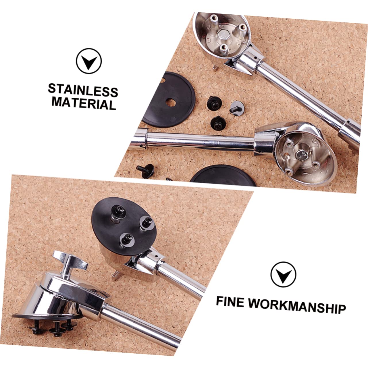 VICASKY 1 Set Drum Leg Bass Drums Legs Bottom Stand Support Stainless for Percussion Instrument Parts