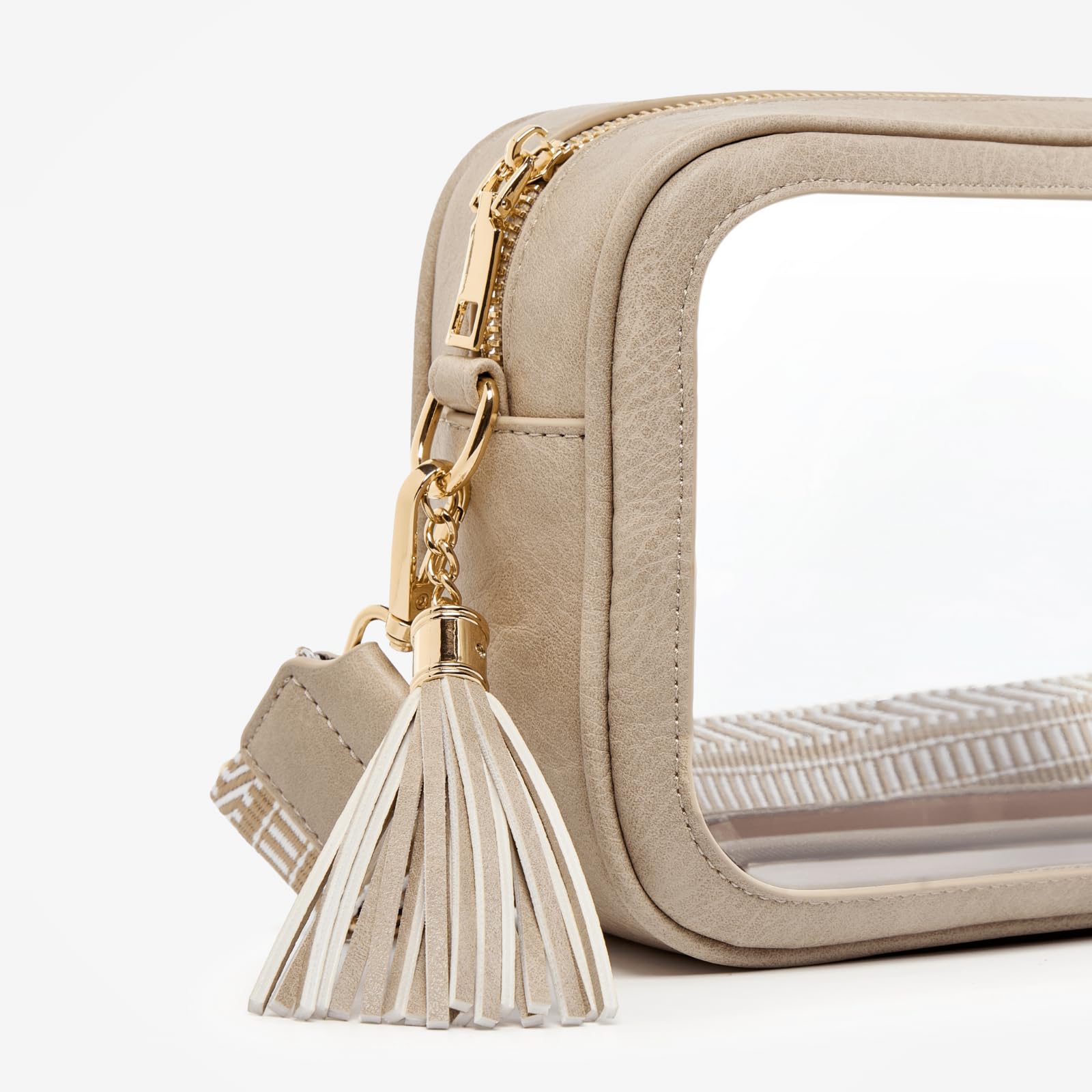 Unilily Transparente Tasche für Stadionveranstaltungen, durchsichtige Geldbörse, Stadion-zugelassen, Crossbody-Tasche für Konzerte, Sport, Festivals, Veranstaltungen, Damen