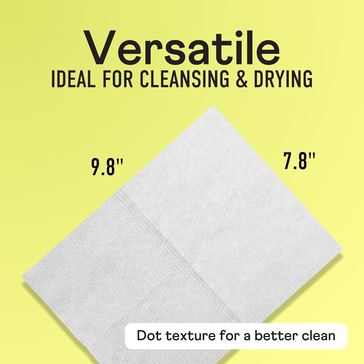 Swisspers Premium 100% Cotton Dry Facial Wipes - Hypoallergenic, Biodegradable Beauty Cloths with Dot Embossing - Vegan Makeup Remover Towelettes for Women & Men, 40 Count (Pack of 4)