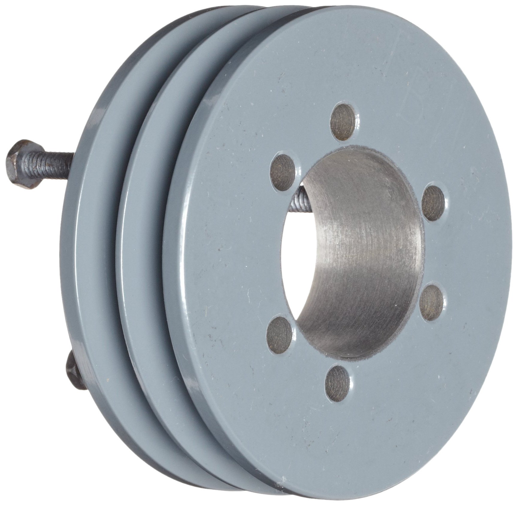 TB Woods 3V532 Narrow V-Belt Sheave, 3V Belt Section, 2 Grooves, SH Bushing required, Cast Iron, 5.3