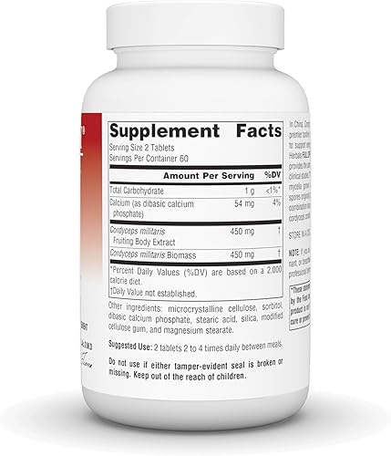 Miniatura 3 de Planetary Herbals Cordyceps 450 Espectro completo, tónico chino para resistencia