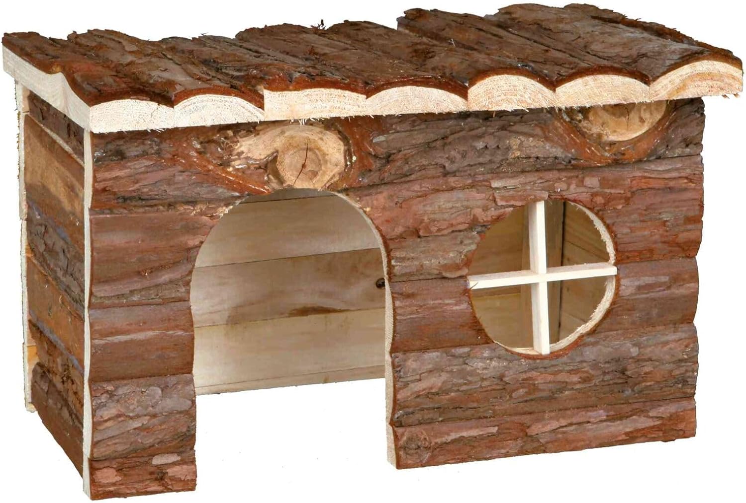 Trixie 62182 Natural Living Jerrik Log House 28 × 16 × 18 cm, Brown