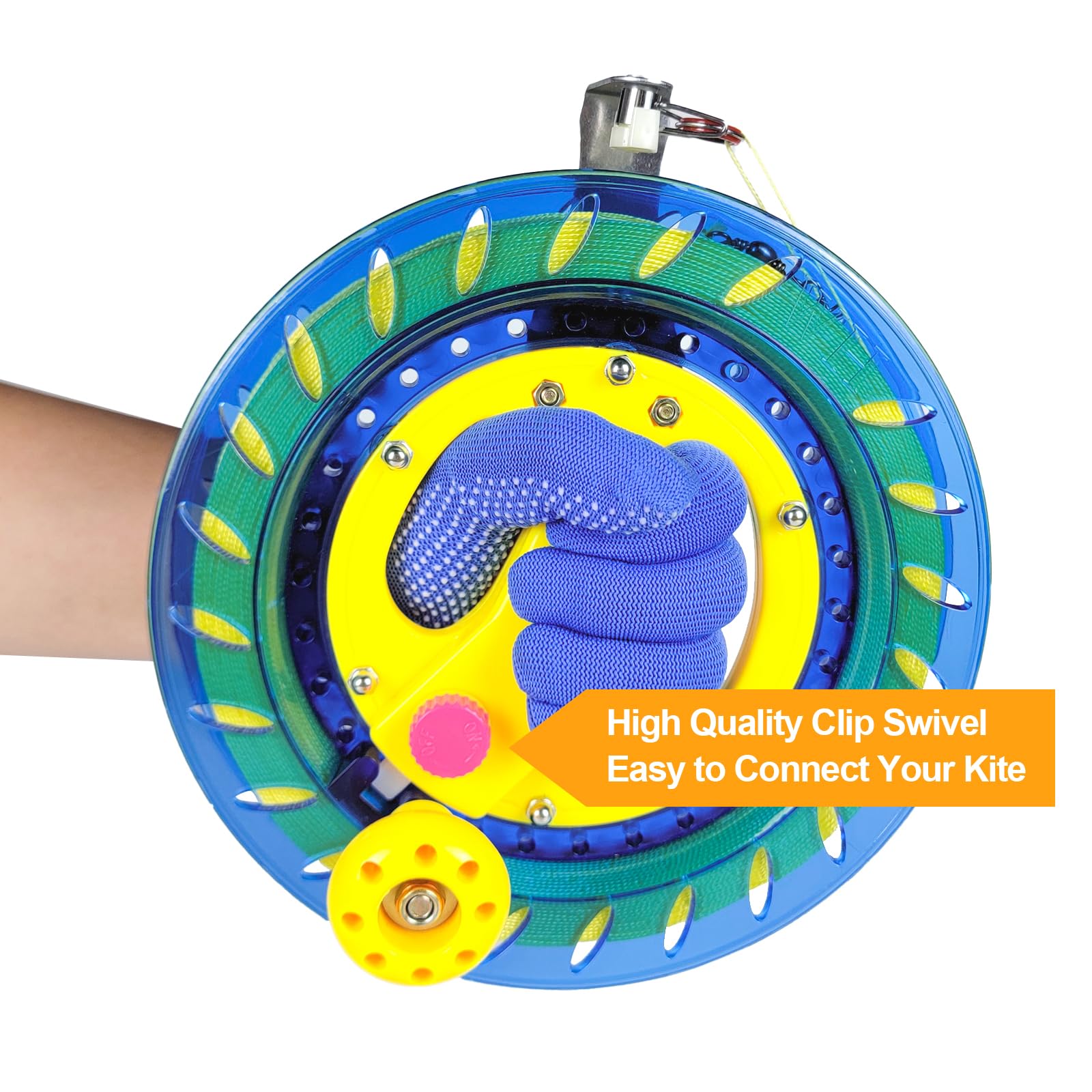 Mint's Colorful Life 8in Kite Reel Winder, Kite Line with Reel, Comes with 1000ft String (Blue, 8 Inch) - Image 7