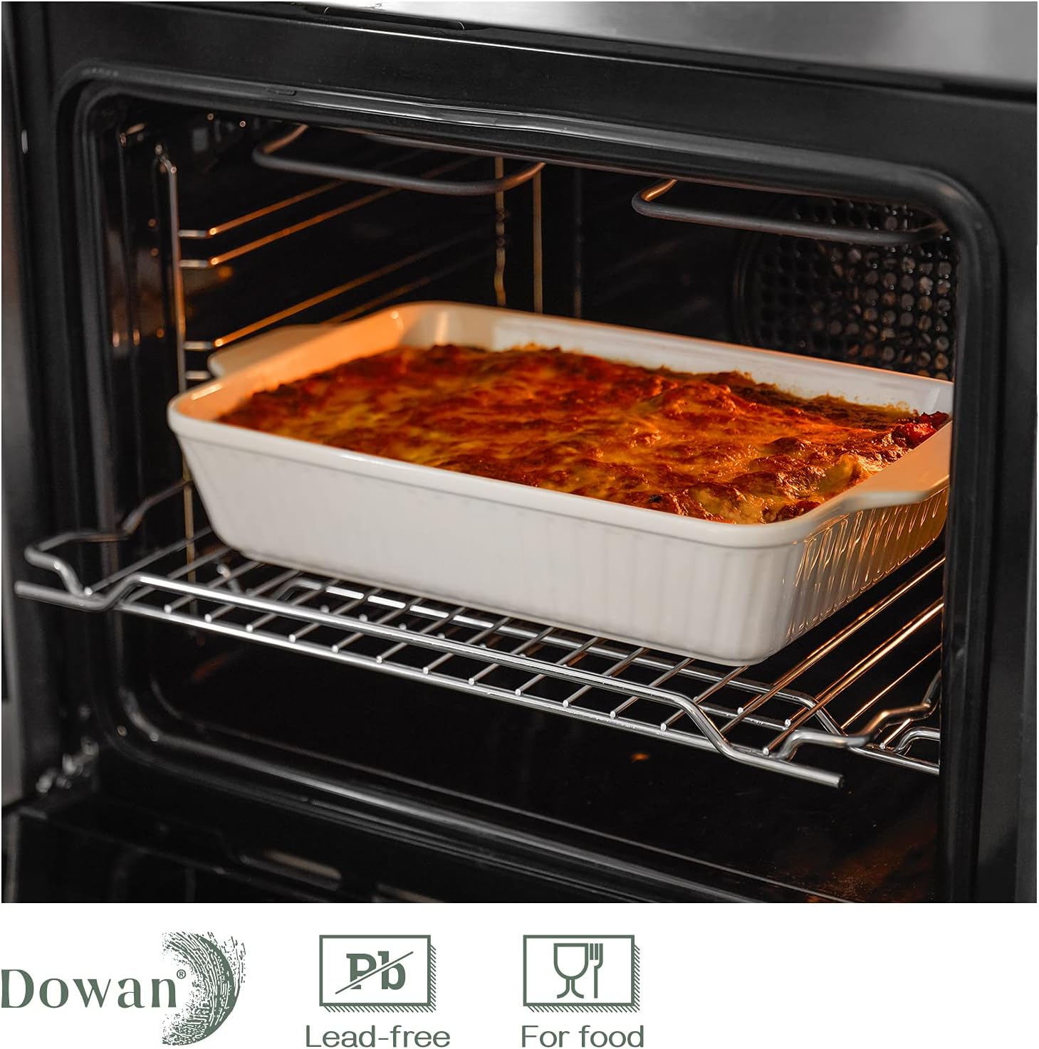 DOWAN 13'' baking dish & Baking Dish Set of 3 (13''/10.3''/7.4'')