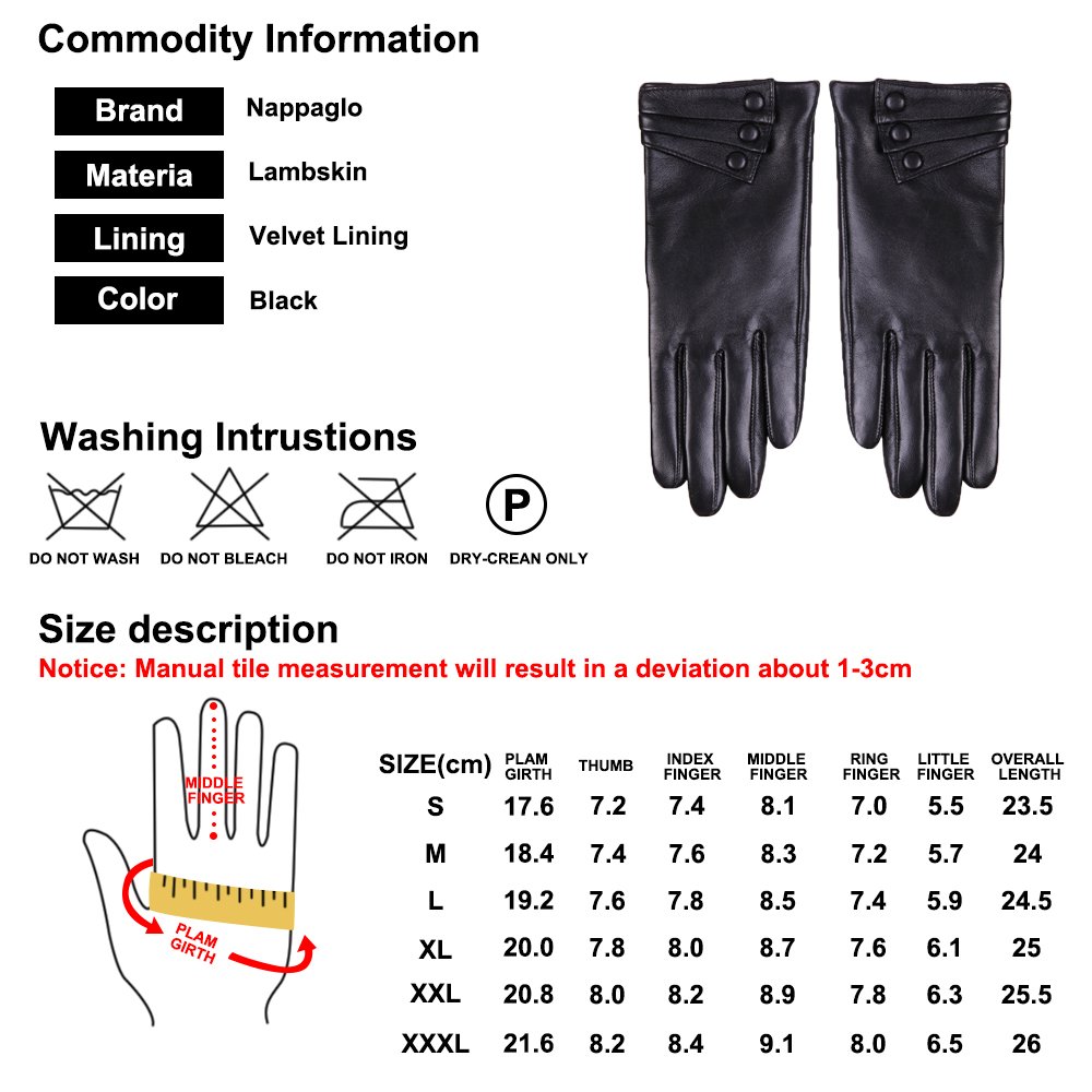 des gants en cuir d'agneau italien hiver chaud simple garniture de longue toison gants (Tactile&Non-tactile)