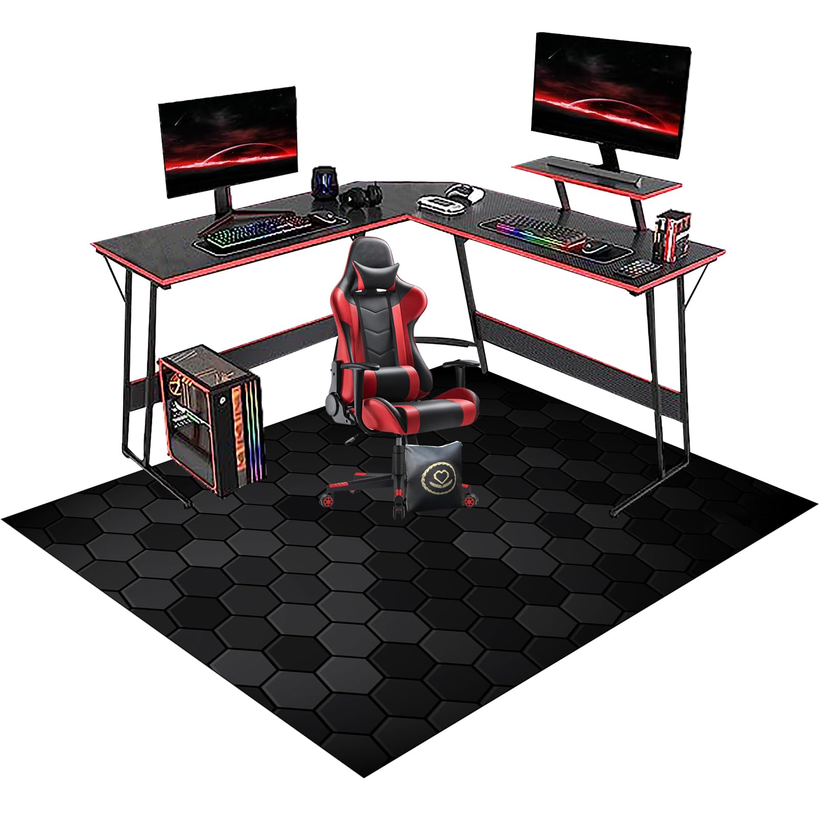 Office Carpet Protector Chair Mat, Floor Protector for Office Chair, Gaming Chair Mat Non-Slip Protective, Office Chair Mat for Hardwood Floor, Multi-Purpose Hard Floor Protection Mat 70 x 120 cm