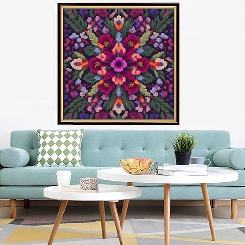 Miniatura 9 de Kits de punto de cruz estampados, kit de bordado para principiantes y adultos, gama completa de patrones de bordado, kits de iniciación, kits de