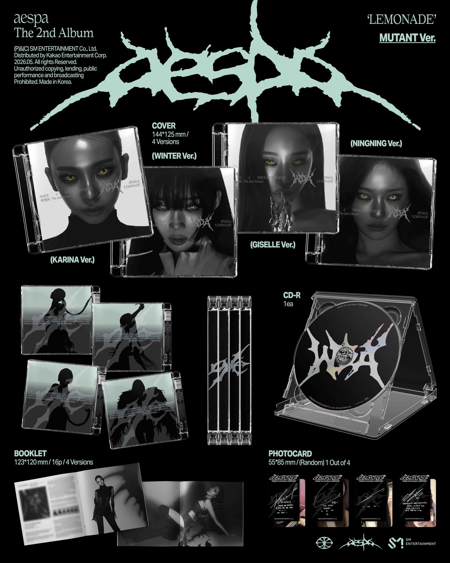 MUTANT Set: Karina+Winter+Giselle+NingNing) aespa LEMONADE 2º
