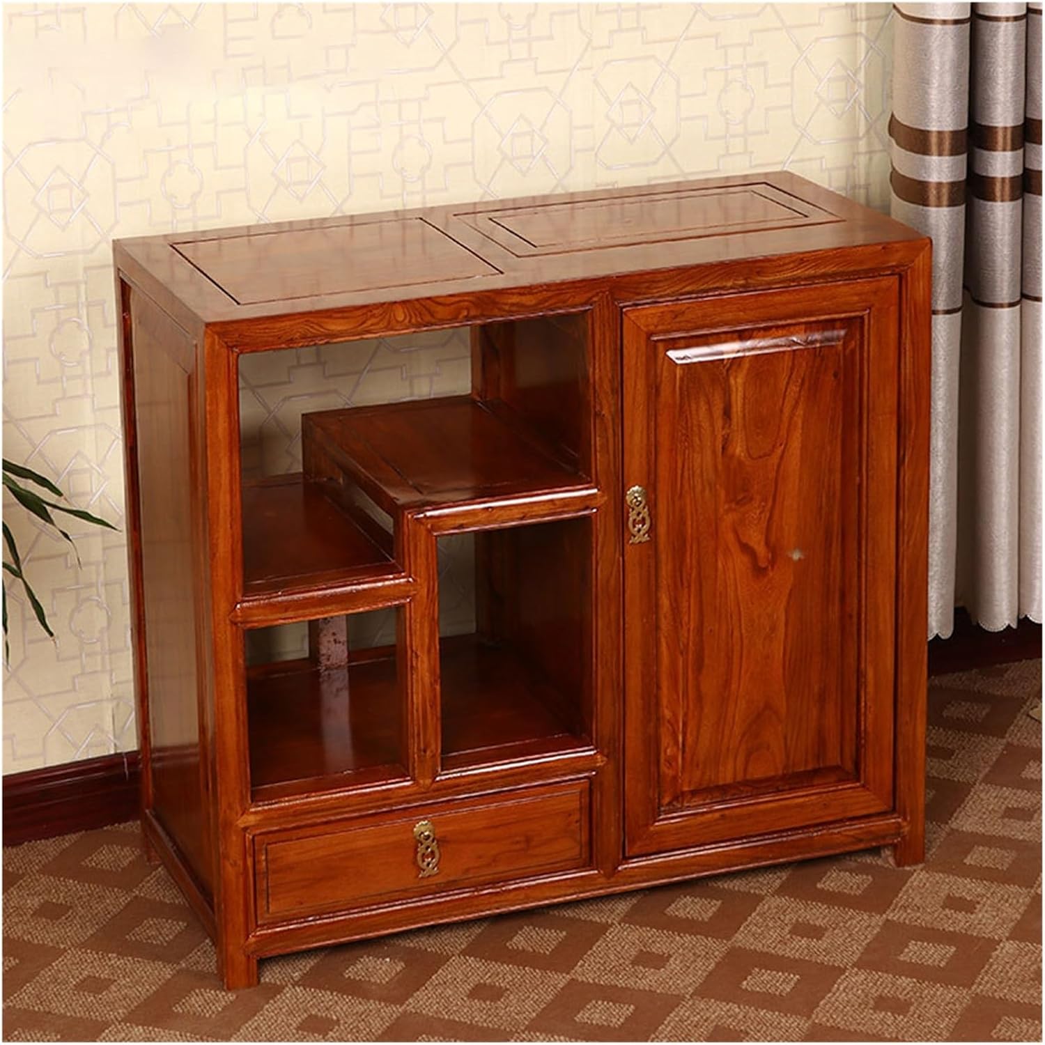 Bufetera Sideboard Chinese Tea Cabinet Water Dispenser Tea Cabinet Living Room Side Cabinet Household Tableware Storage Cabinet Aparadores Para Comedor(B)