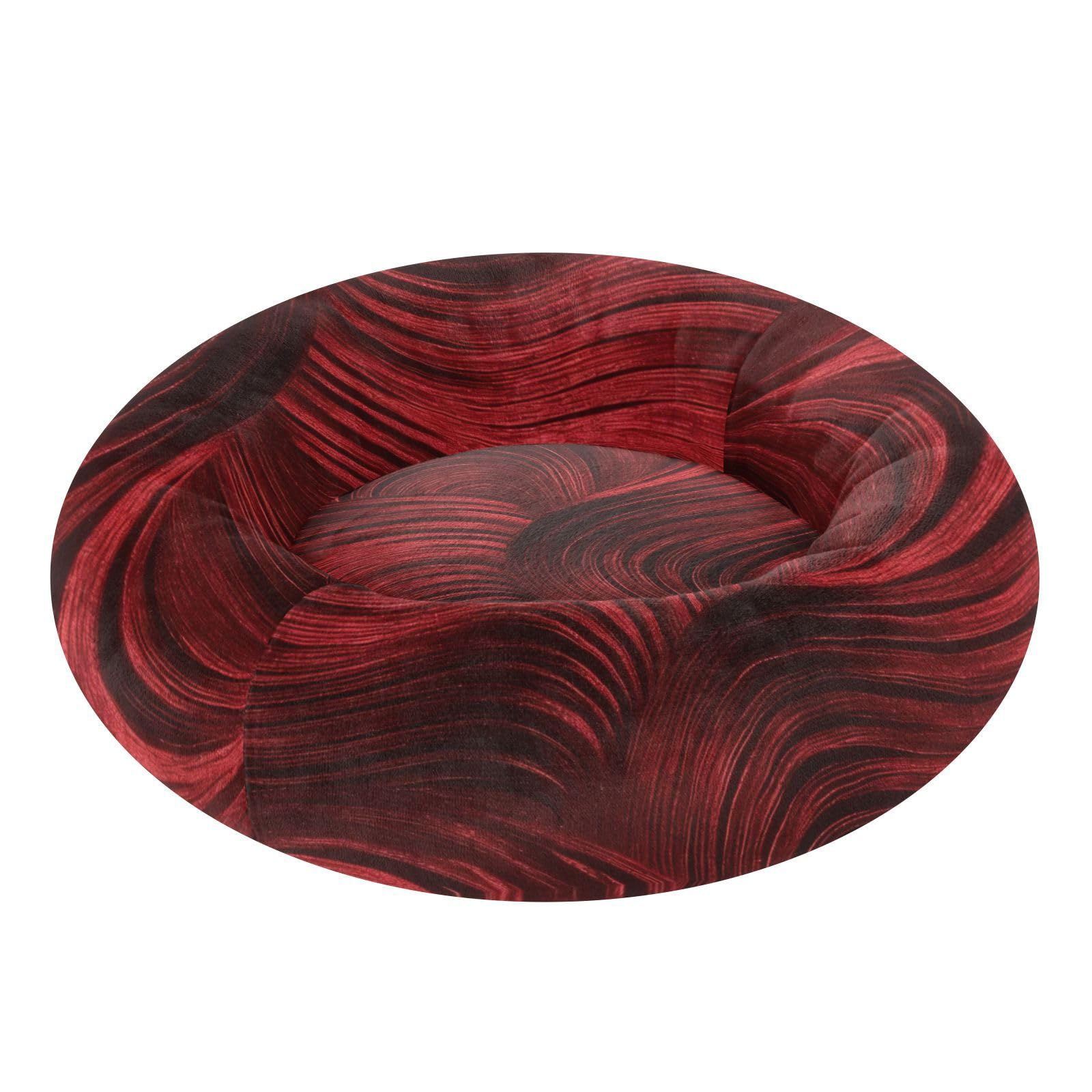 Lit amovible en velours rouge pour animal domestique XS