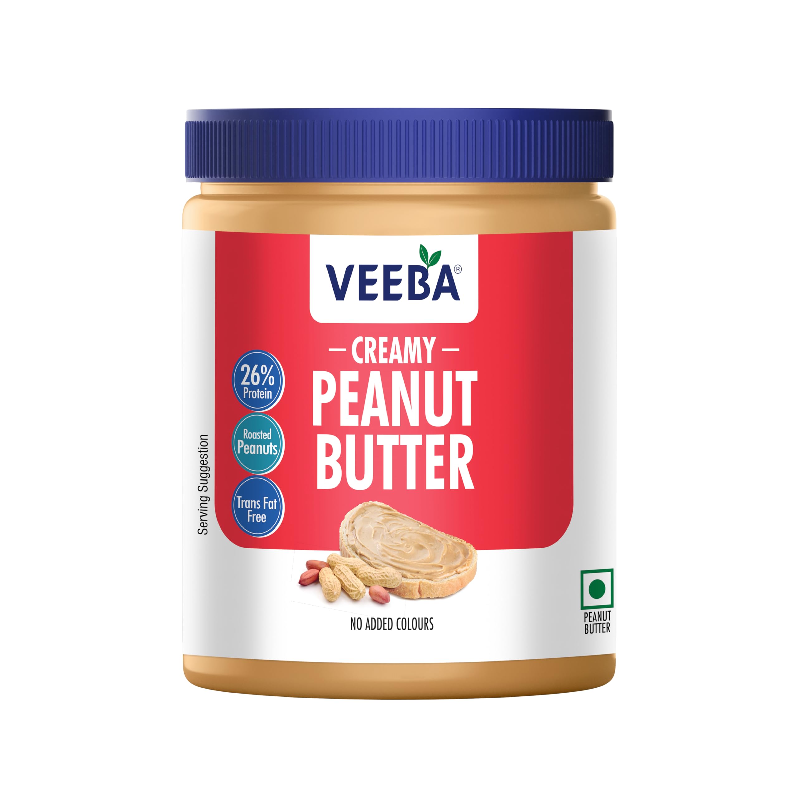 Veeba Creamy Peanut Butter| High Protein | Naturally Gluten Free | Vegan | Trans Fat Free | No Added Preservatives | No Added Colour & Flavour | Non GMO | 925g (B077FTZ3WY) Amazon Price History, Amazon Price Tracker