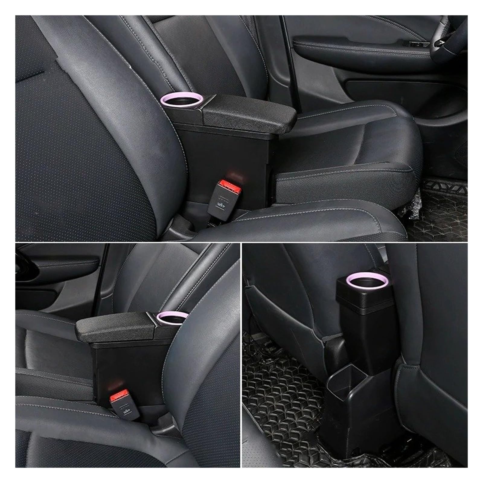 Zentrale Aufbewahrungsbox Für Leapmotor Für T03 2023-2025 Auto Armlehne Box Zentrale Lagerung Mit Wasser Tasse Halter Zentrale Handschuh(A)