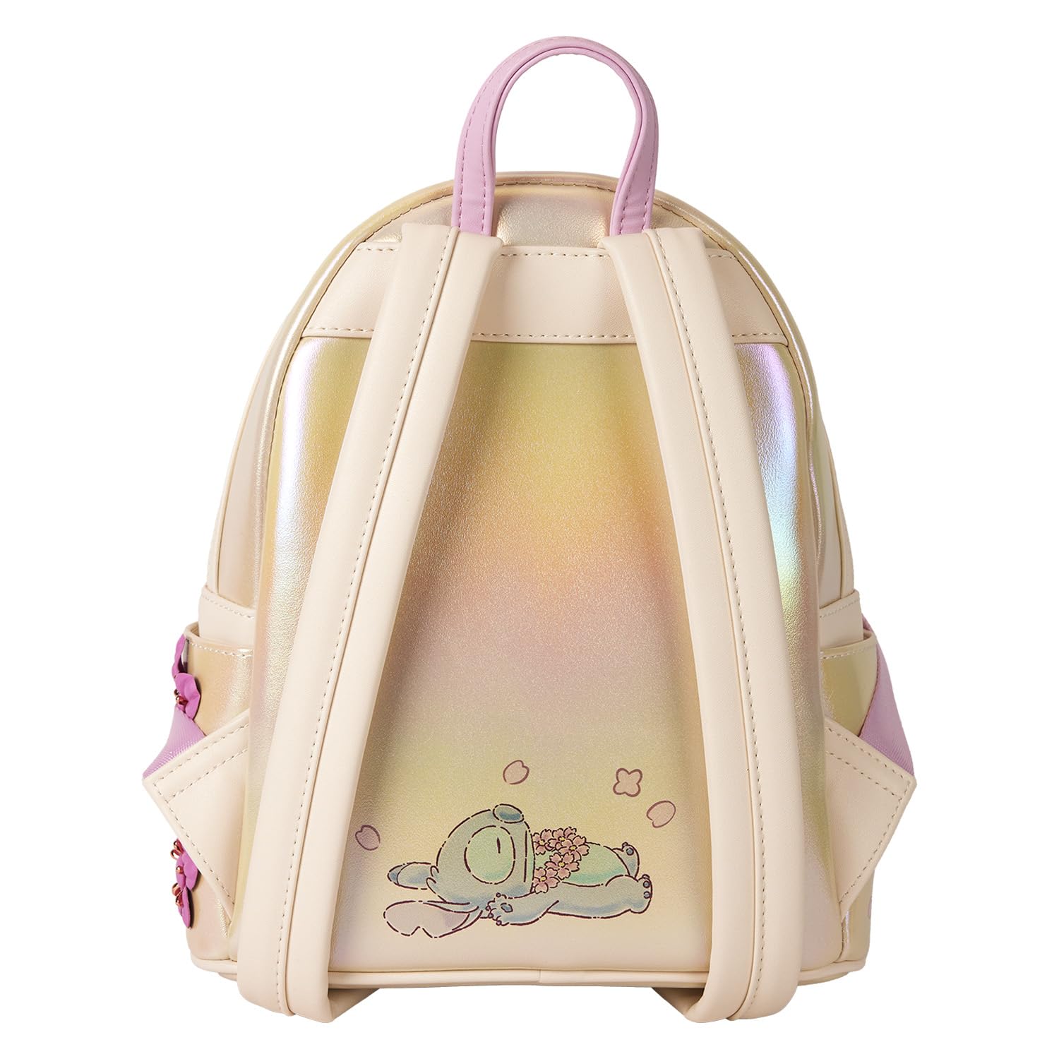 Loungefly Disney Stitch Bubble Tea Print Mini Backpack - Cream & Tan Amazon.com: Loungefly Disney Cute Stitch Cherry Blossom Mini  main image 2