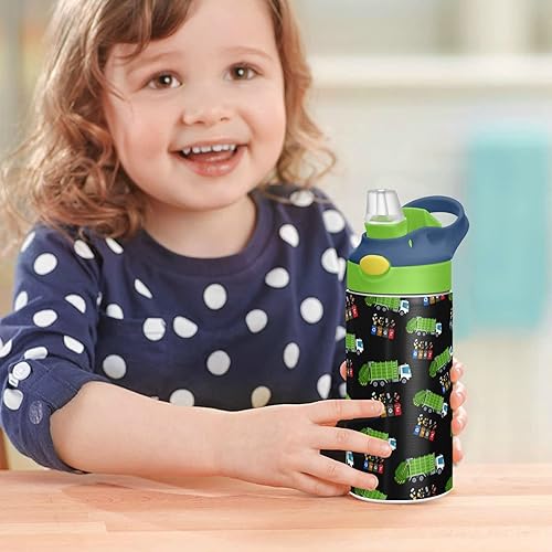 Miniatura 7 de Botella de agua de acero inoxidable para niños, botella de agua aislada al vacío de acero inoxidable de 12 onzas para niños, botellas aisladas al