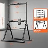 DH FitLife Foldable Power Tower Dip Station for Home Gym Strength Training - 7