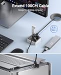 ORICO 10Gbps USB C Hub, 4-Port Zinc Alloy USB 3.2 Splitter with 2 USB-A & 2 USB-C Ports, High-Speed Data Extender for Laptops, PCs, Desktops, and More (3.28Ft)