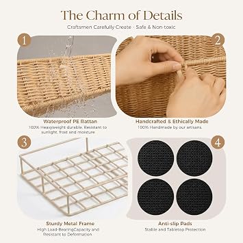 Large Rattan Changing Tray Universal Removable Changing Tray