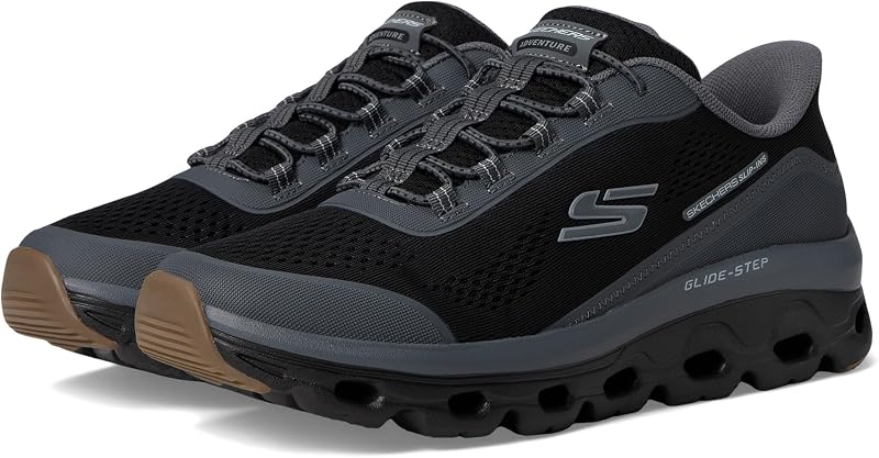 Zapatos sin cordones Skechers Glide-Step Pro Hands Free para hombre | Slip-ins manos libres, Glide-Step, espuma viscoelástica refrigerada por aire, lavable a máquina, senderismo, sendero, informal, sin ajuste con corbata