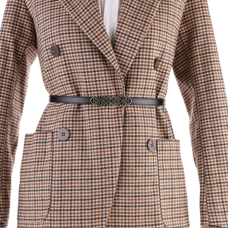 Women's Waistband with Cowhide Matching Dress Coat Sweater Vintage Cowhide Belt Decoration Suit Waist Belt2