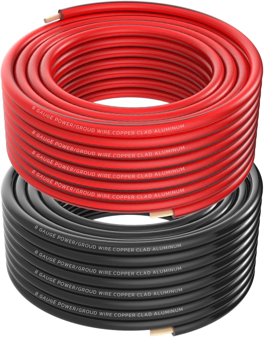 8 AWG Power Ground Wire Copper Clad Aluminum Wire 8 Gauge