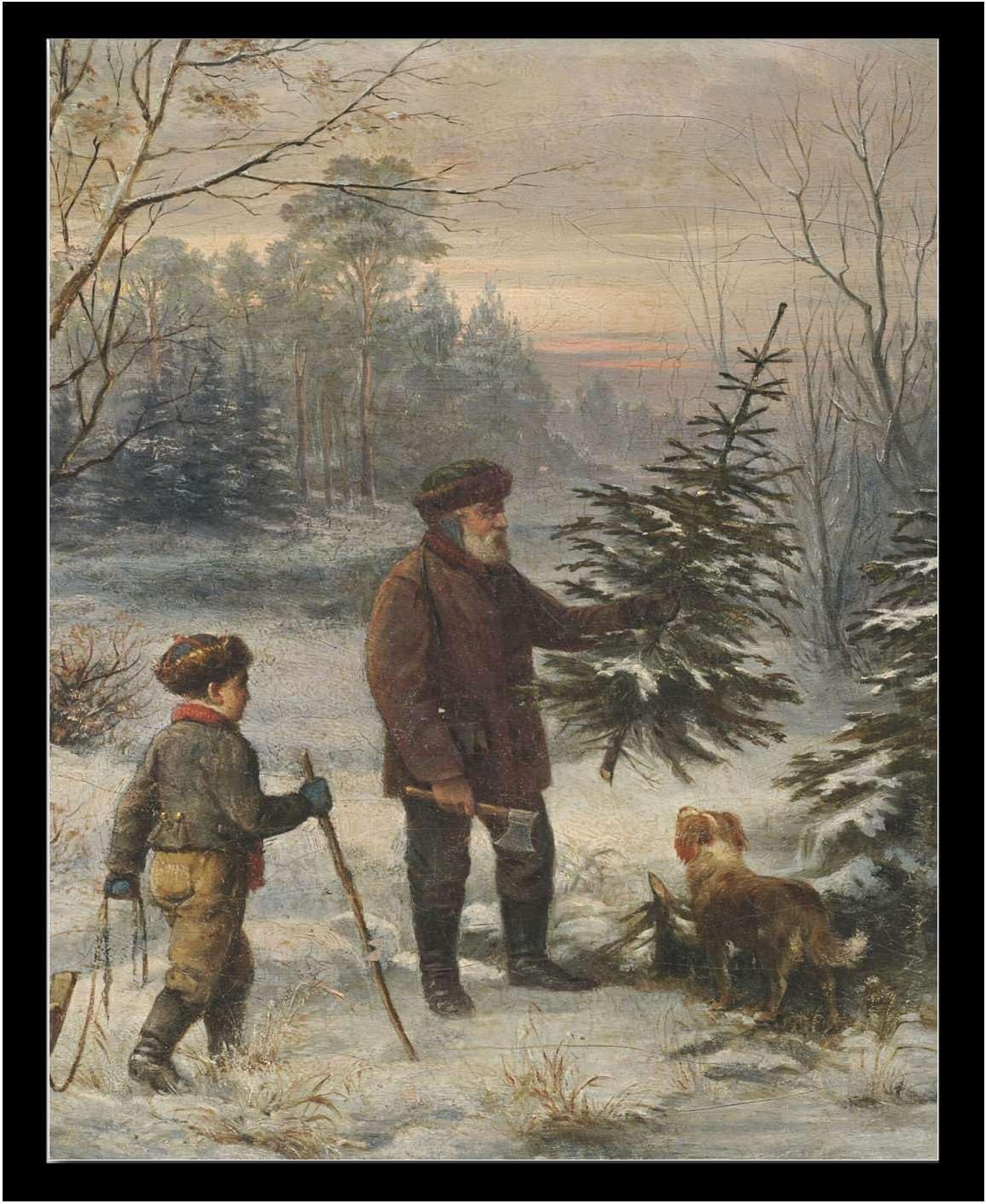 SENLYCH Poster Decorative Canvas Painting Vintage Winter