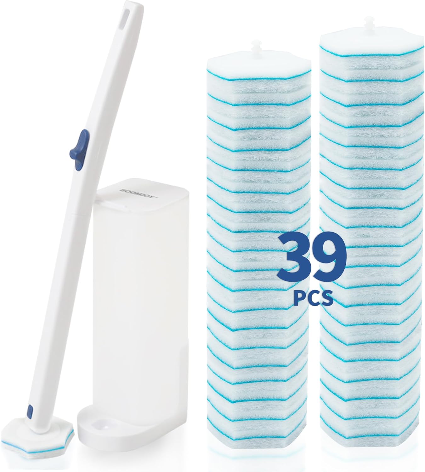 Amazon.com: BOOMJOY Disposable Toilet Brush Set - Toilet Bowl Cleaner ...