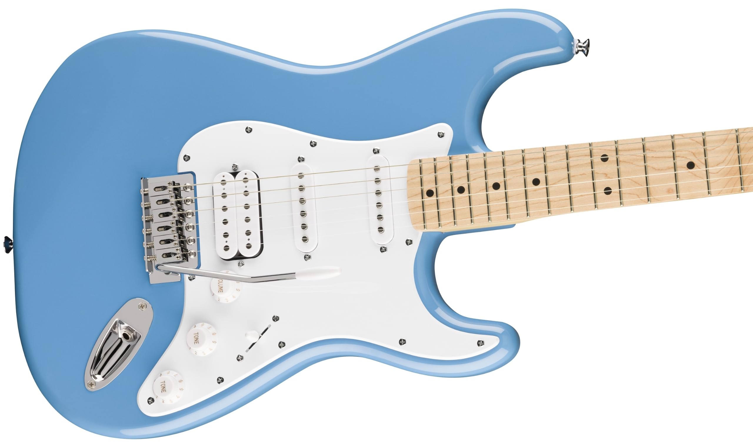 Guitare électrique FSR Squier Sonic® Stratocaster® HSS, touche en érable, pickguard blanc, California Blue