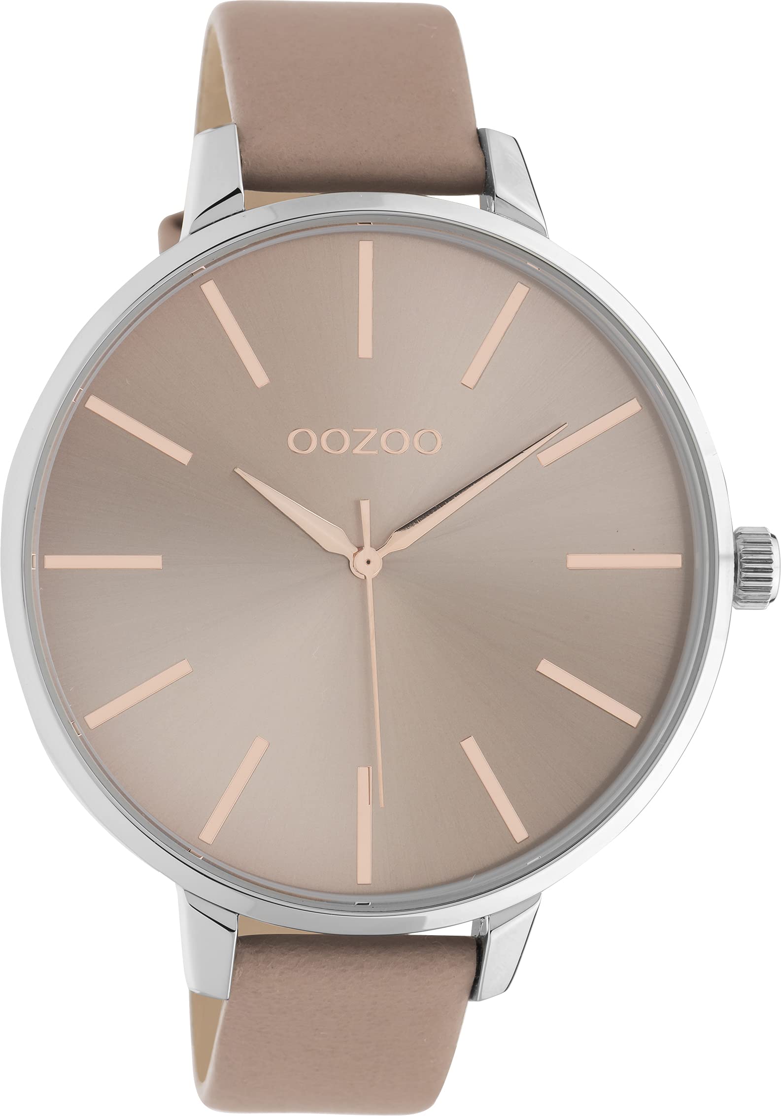 Oozoo Orologio da donna al quarzo con cinturino in pelle, 48 mm